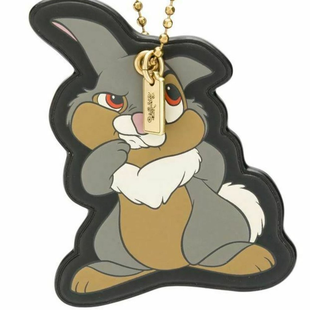 COACH Disney THUMPER Leather Bag Charm Keychain